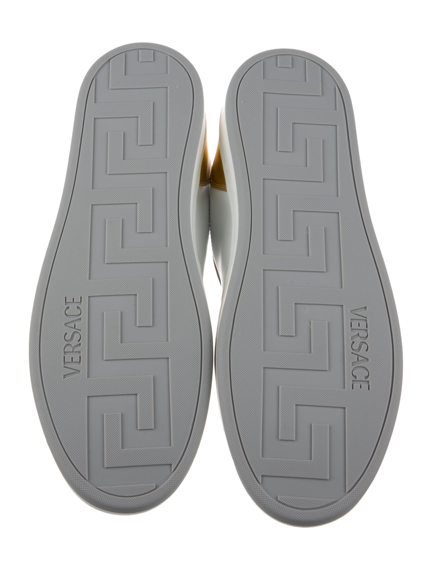 Versace Leather Colorblock Pattern Sneakers